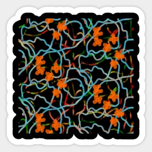 noodles and flowers Sticker